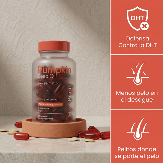 Frasco de Hair Bond: defensa contra la DHT, menos pelo en el desagüe y pelitos donde se parte el pelo